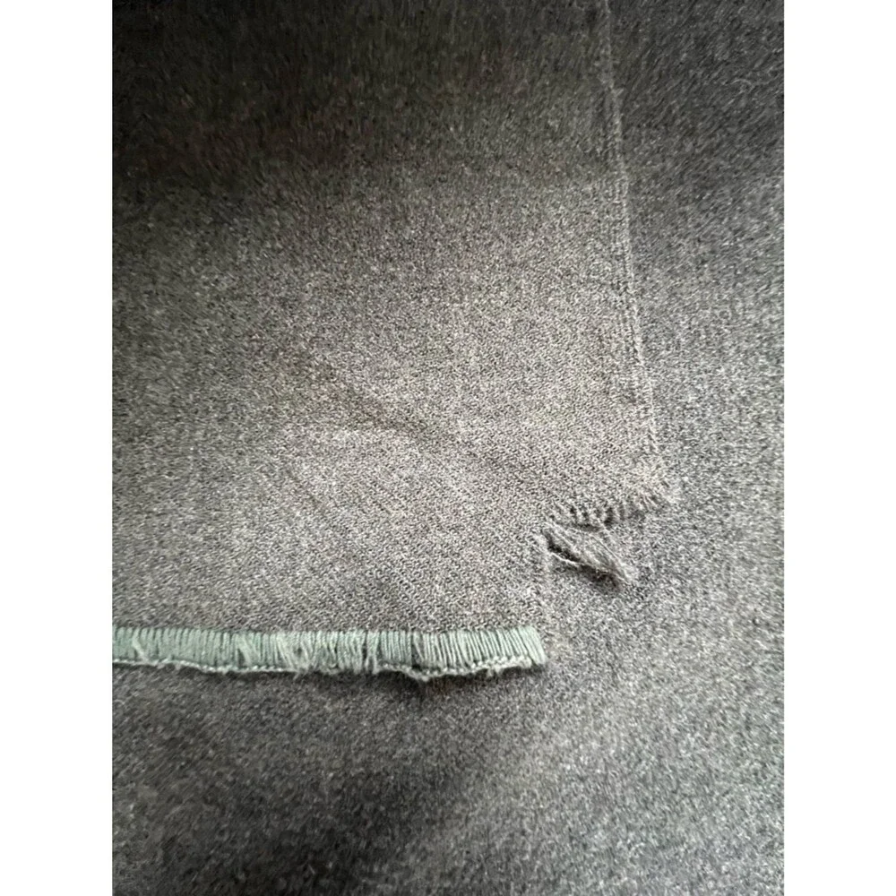 Vintage USMC Embroidered Wool Field Blanket Green Stripe 74” long x 59” wide